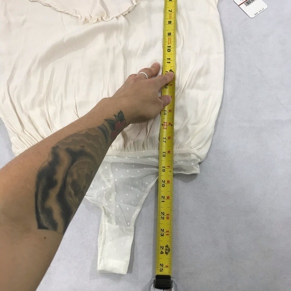 Free People Not Tired Thong Bodysuit Ivory NWT XS - Picture 8 of 8